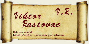 Viktor Rastovac vizit kartica